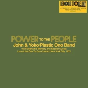 JOHN & YOKO/PLASTIC ONO BAND: "Power To The People - Live at the One To One Concert, New York City, 1972" Yellow 12"   *RSD 2025*