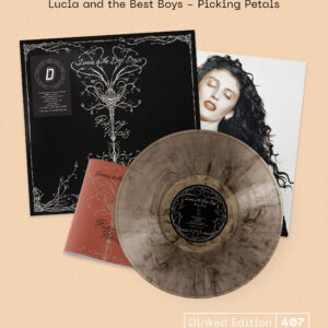 LUCIA & THE BEST BOYS: "Picking Petals" DINKED cream/black marble LP, signed with zine. Released 31st July 2026