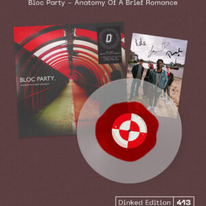BLOC PARTY: "Anatomy Of a Brief Romance" *DINKED* clear/red yolk LP with Signed art card. Released 11th Sept 2026
