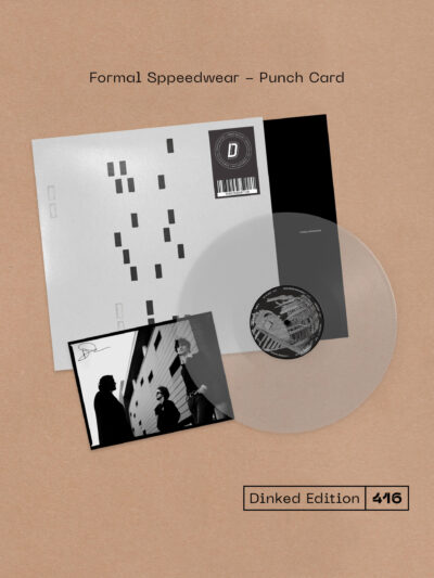 FORMAL SPPEEDWEAR: "Punch Card" *DINKED* clear LP with A5 print, Signed. Released 11th Sept 2026