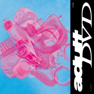 ADULT DVD: "Adult DVD" DINKED blue LP, alternate artwork, stickers & signed photo. Released 25th Sept 2026
