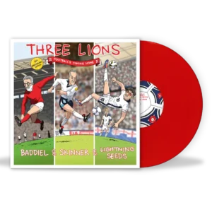 BADDIEL, SKINNER & THE LIGHTNING SEEDS: "Three Lions" limited 30th Anniversary red 7". Released 12th June 2026