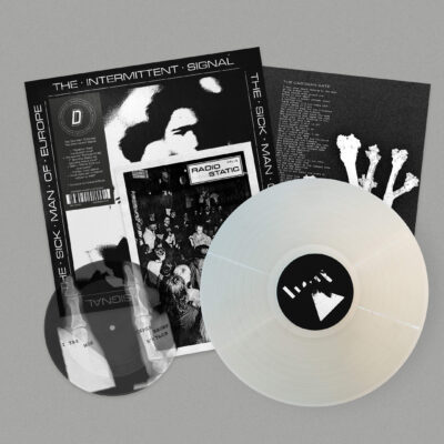 THE SICK MAN OF EUROPE: "The Intermittent Signal" DINKED Phosphor Plate translucent LP, flexi & zine. Released 25th Sept 2026