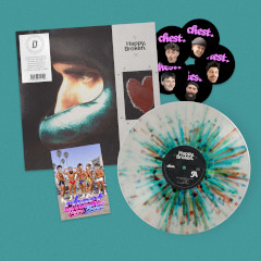 CHEST: "Happy, Broken" *DINKED* green/red splatter LP & signed postcard. Released 16th Oct 2026